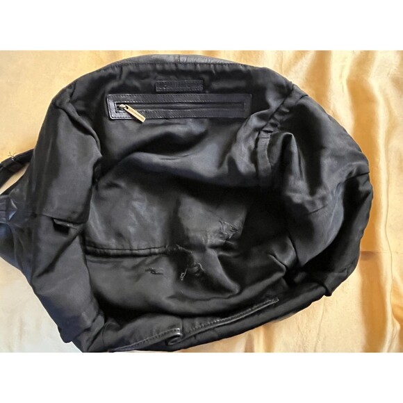 BCBGMAXAZRIA Black Leather Hobo Bag Extra Large Oversized Slouchy Tote VINTAGE - Picture 16 of 16